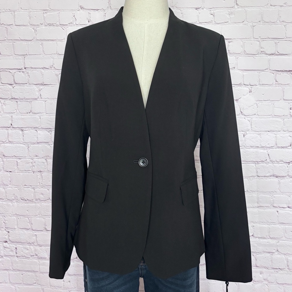 DKNY Essentials Fitted Single Button Black Blazer… - image 6